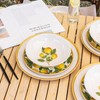 Melamine Dinnerware Sets- 12pcs Melamine Plates and Bowls Set for