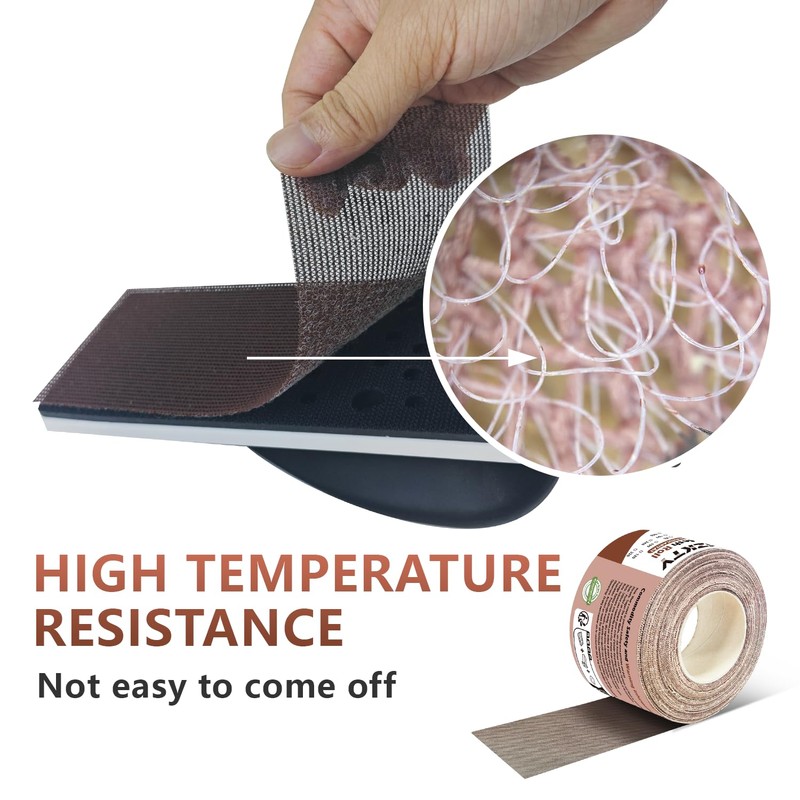 GZKTY Mesh Sandpaper Roll Velcro, 70 mm x 10 m,