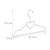 Set of 10 Children's Clothes Hangers heart