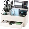 KINGFOM Desk Organizer with Drawer, Multifunction Pencil Holder for Desk,