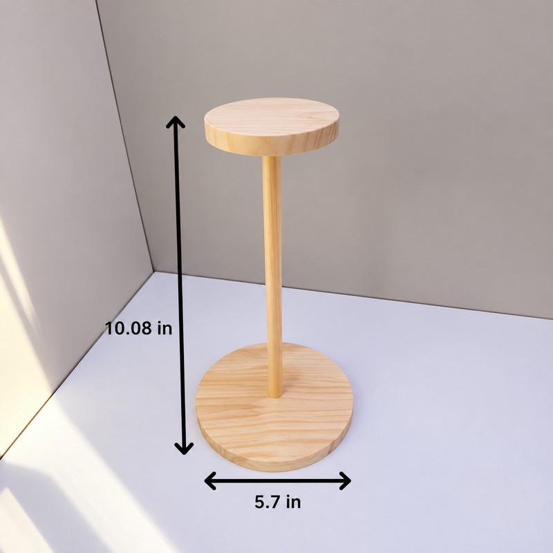 Wood Hat Display Stand for Storage – Rustic Multi-Use Holder