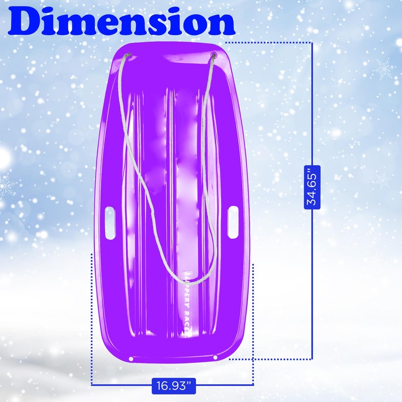 Slippery Racer Downhill Sprinter Flexible Kids Toddler Plastic Cold-Resistant Toboggan