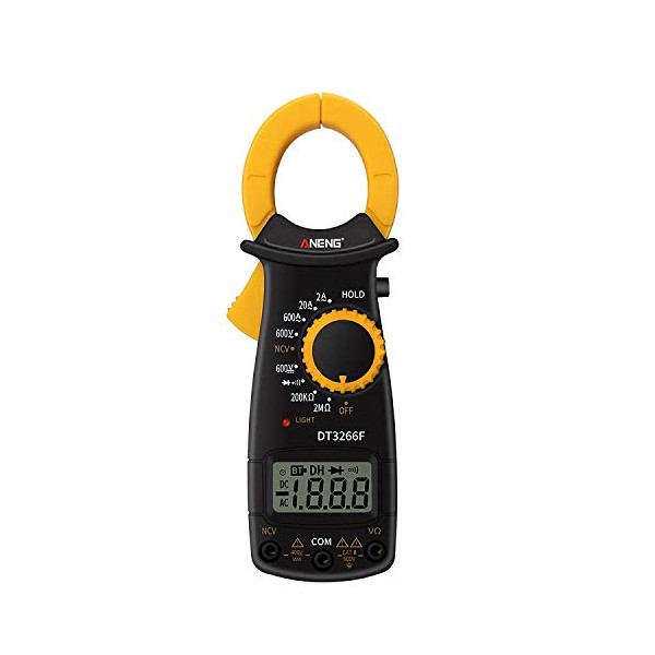 Origin MMDT3266 Digital Clamp Meter, Current Measuring Instrument, AC/DC Dual Use, Digital Multimeter, Clamp Type Non-Contact Meter, Ammeter, Voltmeter, Electronic Tester, Resistance Tester, Test Lead Included