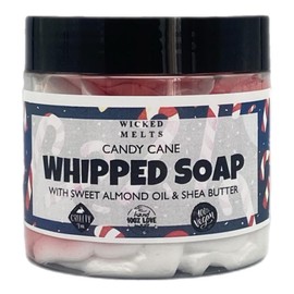Candy Cane Whipped Soap - Shower Fluff - Body Wash - Shaving Cream - Whipped Soap Gift - 150g