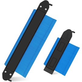 Contour Gauge with Lock 2 Pack Duplication Profile Gauge Tool 5”&10” Outline Measuring Plastic Ruler for Corners, Woodworking Templates, Tiles and Laminate
