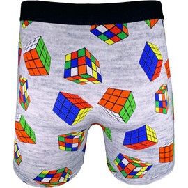 Good Luck Undies Men's Puzzle Cube Boxer Brief Underwear, Small