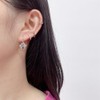 Dainty Paw Charm Cartilage Small Hoop Dangle Drop Earrings for