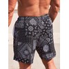Floerns Men's Swim Trunks with Compression Quick Dry Shorts Swim