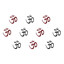 Comet Busters Fancy Om Black and Red Bindi (BIN552)