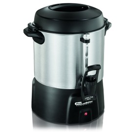 Proctor Silex Commercial 45040R Brushed Aluminum Coffee Urn, 40 Cup Capacity, Fast Brewing, One-Hand Dispensing, Dual Heaters, Commercially Rated, NSF Listed