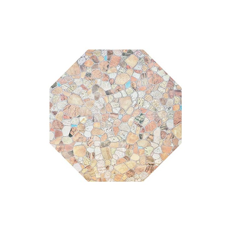 Autotech Park Precut Octagon Window Film, Stone Design, Self Static