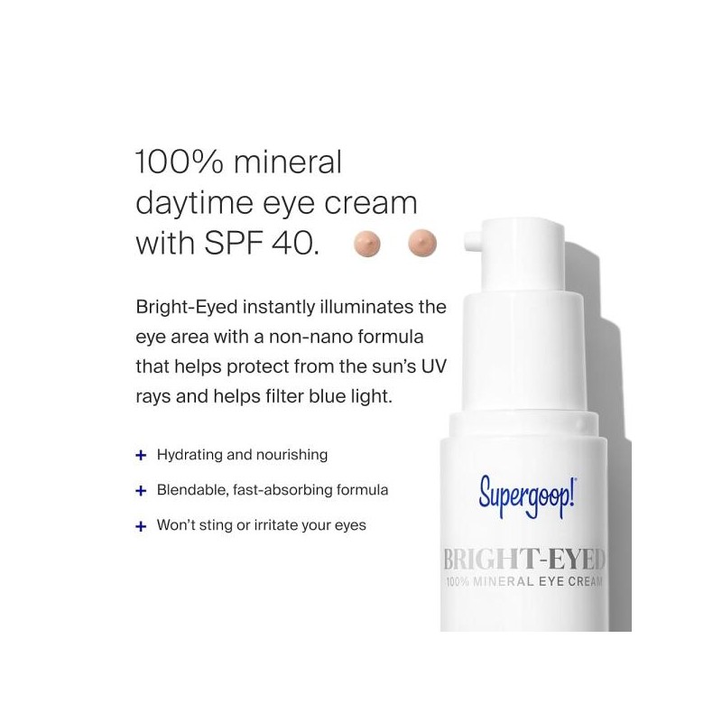 Super Goop! 슈퍼굽! 브라이트 아이드 미네랄 크림, 0.5파운드 온스 -