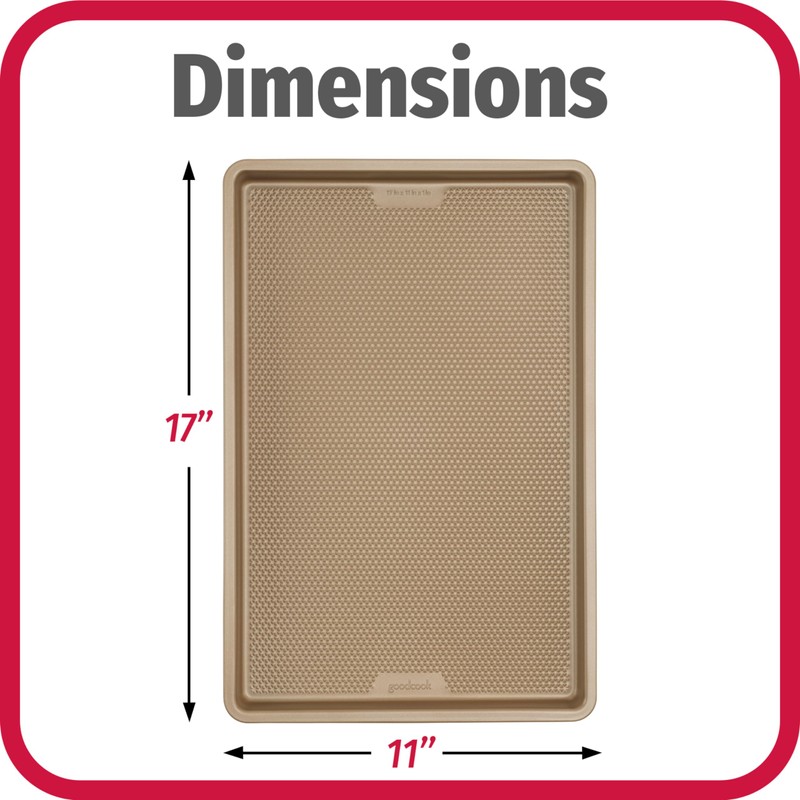 GoodCook BestBake Nonstick Textured Carbon Steel Cookie Sheet, 11" x