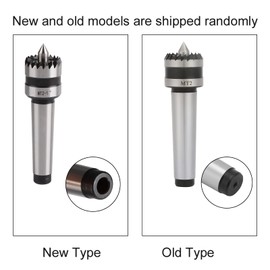 Fafeicy MT2 Tailstock Center, Metal Wood Turning Tool, Used on Lathe with a Lathe Drill Tailstock, 0.01mm Accuracy (MT2)