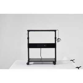 YLIEHS Height Adjustable Computer Tower Stand for Enhanced Comfort, Multifunctional 2-Tier Design with Rolling Wheels