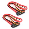 10pcs Sata Cable 7+15Pin Male to Female 22 Pin Data