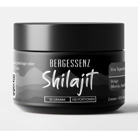 Bergessenz Shilajit Original Mumijo, Wild Collection, 50 g Glass, Made in Germany, Laboratory Tested, 65% Fulvic Acid