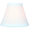 Set of 6 Chandelier White Linen Clip-On Lampshade 3x6x5