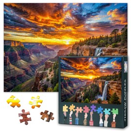 1000 Piece Puzzle for Adults Canyon Grand Canyon Sunset Adult Puzzle Funny Challenging Puzzles Gifts for Family and Friends Finished Size is 20X27 INCH