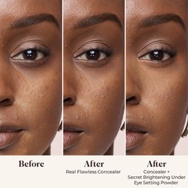 Laura Mercier Secret Brightening Under-Eye Setting Powder, Peach and Pink Pigments to Brighten the Under Eye, Color Correct Discoloration, Sets & Extends Concealer, Silky Smooth Texture, Deep Peach