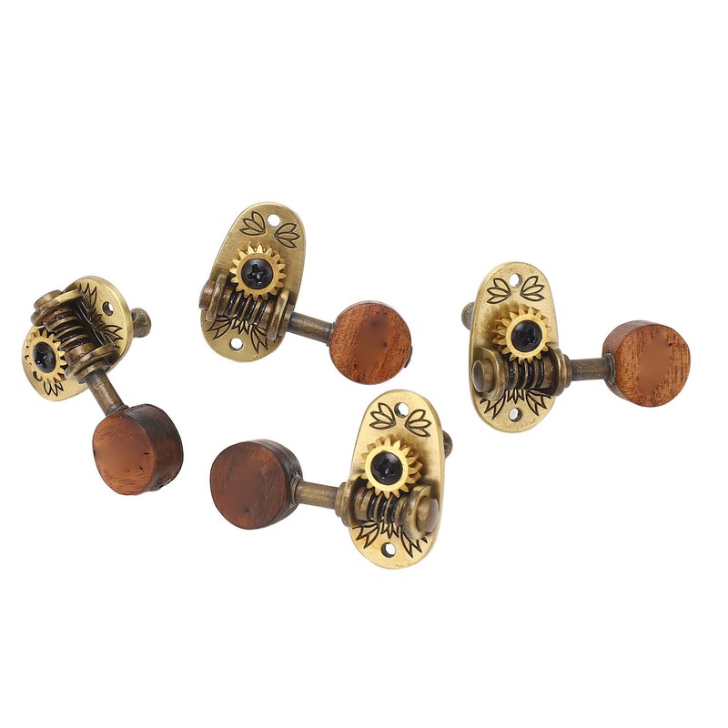 4 Pcs Ukulele Tuning Peg 2R 2L Metal Rosewood Elegant