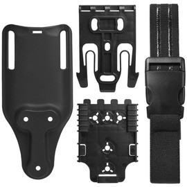 Quick Locking System Kit Included QLS Fork and Plate with Thigh Elastic Strap Low-Ride UBL Universal Belt Loop for Duty Belt Holster