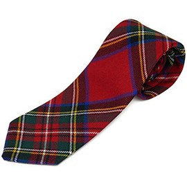 Lochcarron of Scotland Wool Necktie, Tartan Check, Made In Scotland, UK, A Favorite of The British Royal Family -