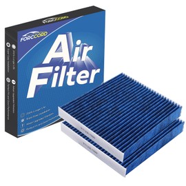Forccord - Paquete de 2 filtros de aire HEPA para cabina Hyundai Elantra, Ioniq 5, Santa Fe, Sonata, Tucson & Kia K5 reemplazo de filtro de cabina de carbón activado 97133L1000 accesorios de coche