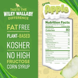 Wiley Wallaby Licorice 24 Ounce Classic Gourmet Soft & Chewy Australian Green Apple Licorice Candy Twists, 1 Pack