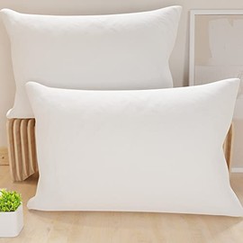 PETTI Artigiani Italiani - Pair of Microfiber Cushion Covers 145x40 cm, Bedroom Cushions, Sofa, Set of 2 Cushion Covers, Solid White Pillowcase, 100% Made in Italy