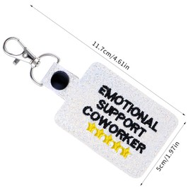 Mabor Coworker Gift, Retirement Gifts for Coworkers Women Emotional Support Coworker Keychain, Funny Retirement Gifts for Bestie Female(2 PCS)