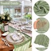 Sage Green 10FT Cheesecloth Table Runner Boho Gauze Fabric Table