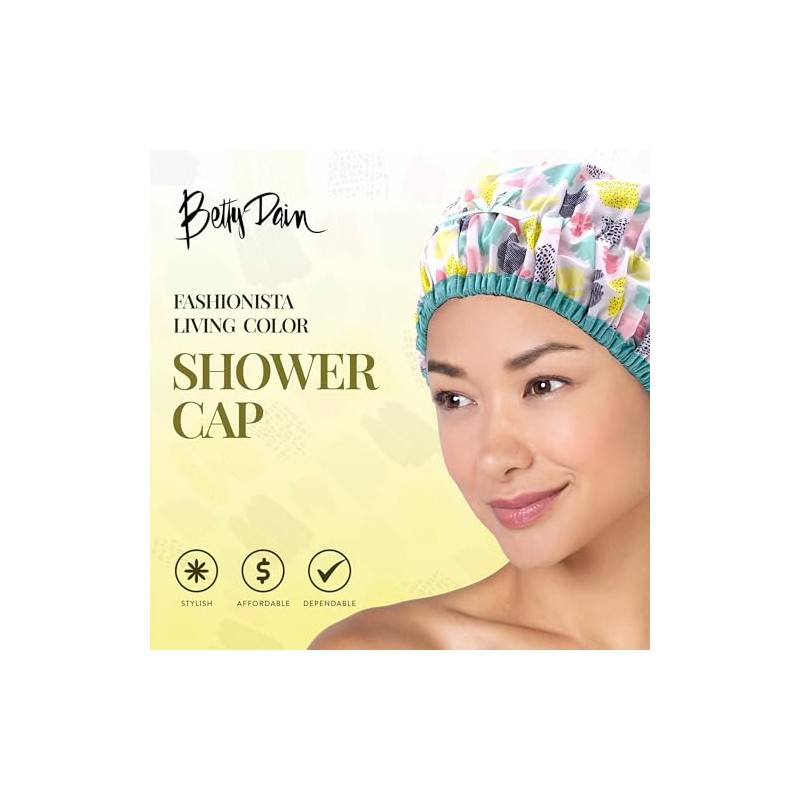 Betty Dain Fashionista Collection Gorro Ducha Forro Resistente Moho Exterior