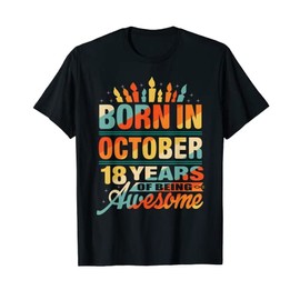 October 2004 18 Year Old 18th Birthday Gifts Candle Graphic T-Shirt