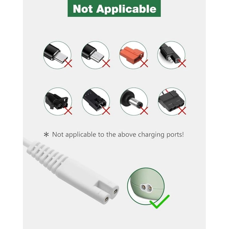 Musstad 2-Prong Charger Fit for Waterpik Cordless Pearl Water Flosser