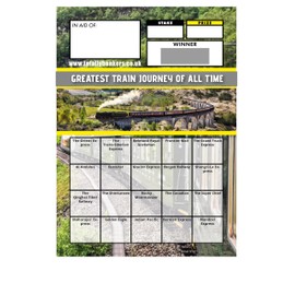 Totally Bonkers - Train Journeys Fundraising Scratch Cards - 20 Square - A6 (148x105mm) - 10 Pack - TB0116 - Blind Card…