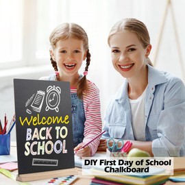 8 x12 Inch Tabletop Chalkboard Sign with Base Stand, Menu Chalk Board Sign Store Food Signs, Message Boards for Party, Wedding, Tables Decoration, Bar and Restaurant (4 Pack)