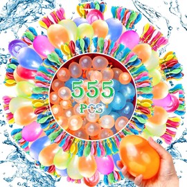555 Pieces Water Balloons, 10 Second Quick-Fill Self-Sealing Water Balloons, Perfect for Parties and Backyard Water Fights