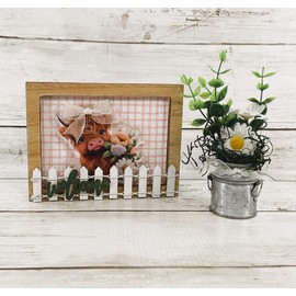 AGD Spring Decor - Daisy Sunshine Highland Cow Milk Can Floral 2pc