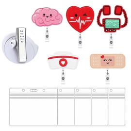 Pack of 10 Retractable Badge Holder ID Card Holder Nurse ID Card Holder Cartoon ID Card Holder for Nurses Doctors