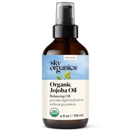 Sky Organics Organic Jojoba Oil 100% Pure |Facial Hair Skin & Nails Moisturizing Natural Cold Press Hexane Free Base Carrier / 스카이 오가닉스 유기농 호호바 오일 100% 순수 | 얼굴 모발 피부 및 손톱 보습 천연 콜드 프레스 헥산 프리 베이스 캐리어