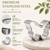6PCS 3-Inch Flower & Butterfly Cookie Cutters, Stainless Steel
