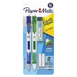 Paper Mate Clearpoint Mechanical Pencils and Lead Refills, 0.9 mm #2 Pencil | Pencils for School Supplies, 2 Pack