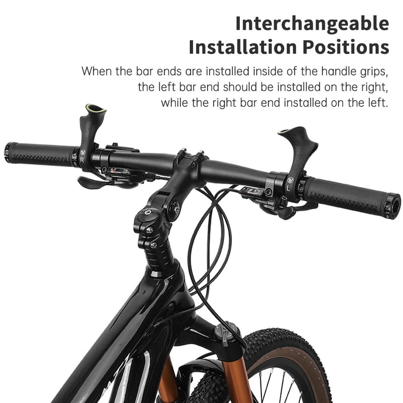 Bicycle Bar Ends Ergonomic -Slip MTB Mountain Bike Handlebar Ends
