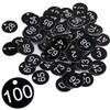 Prampe Pack of 100 Plastic Number Plates 1-100, Engraved Number