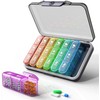 Travel Pill Organizer Case for Bags, Weekly Routines, and Compact