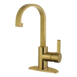 Kingston Brass LS8213CTL Continental Bathroom Faucet, Brushed Brass, 4 x 4.94 x 11.69