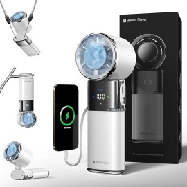 SP Space Player Portable Handheld Turbo Fan with Ice Cooling, 9000mAh Rechargeable 100Speed wind