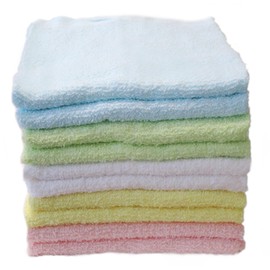 FT-CL10 Eye Fit Face Towels, Set of 10 in 5 Colors (2 Sheets of Each Color)