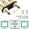 CREA Brushed Gold Bathroom Faucet 3 Holes,4 Inch Centerset Bathroom